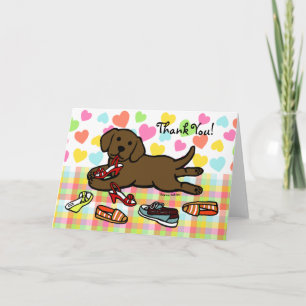 Cartão De Agradecimento Innocent Chocolate Labrador Puppy Thank You