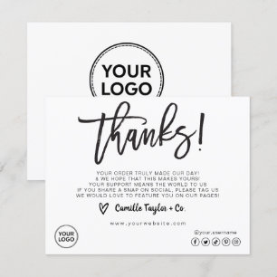 Cartão De Agradecimento Inserção do produto do pacote/Cartões de agrade