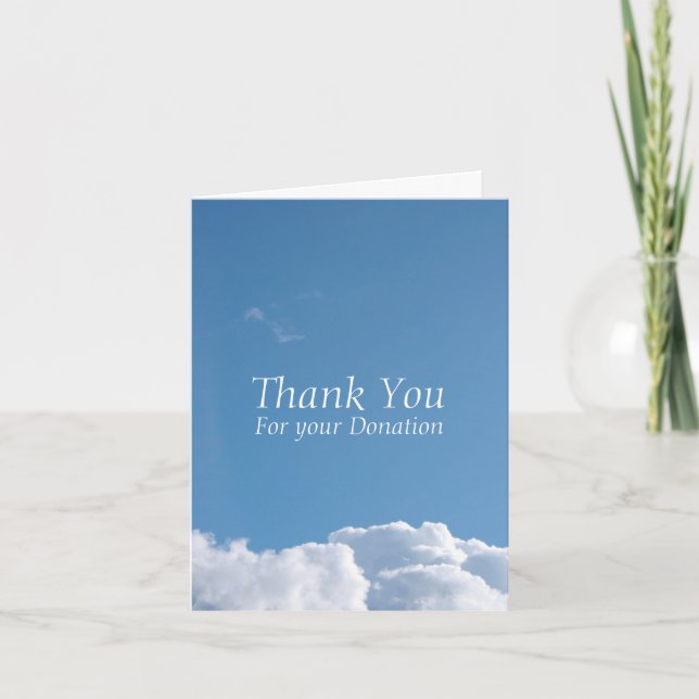 Cartão De Agradecimento Inspirational Thank You For Your Donation Custom C (Frente)