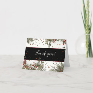 Cartão De Agradecimento Inspirivência Bonito Elegante casamento no inverno