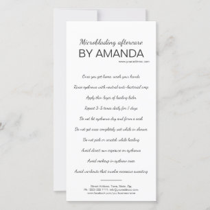 Cartão De Agradecimento Instrução Branca Simples de Pós-Curso de Microbexi