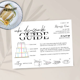 Cartão De Agradecimento Instruções de Desmontagem de Bolo Empilhado Minima