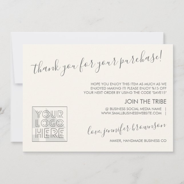 Cartão De Agradecimento Instruções para cuidados clássicos simples de marf (Frente)