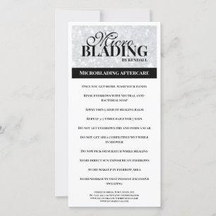 Cartão De Agradecimento Instruction Simples De Prata Preta, Após Cuidados