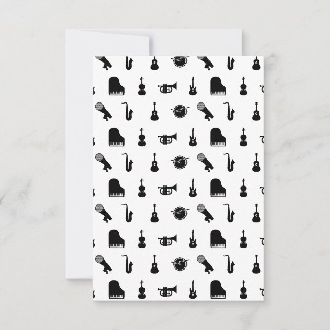 Cartão De Agradecimento Instrumentos Musicais Associados COR BG PERSONALIZ (Frente)