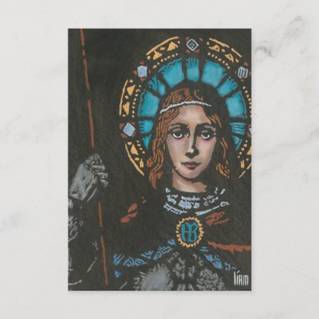 Cartão De Agradecimento Intercessão de Joan of Arc Prayer Card (Frente)