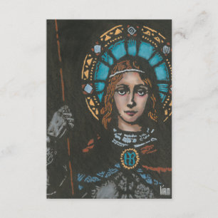 Cartão De Agradecimento Intercessão de Joan of Arc Prayer Card