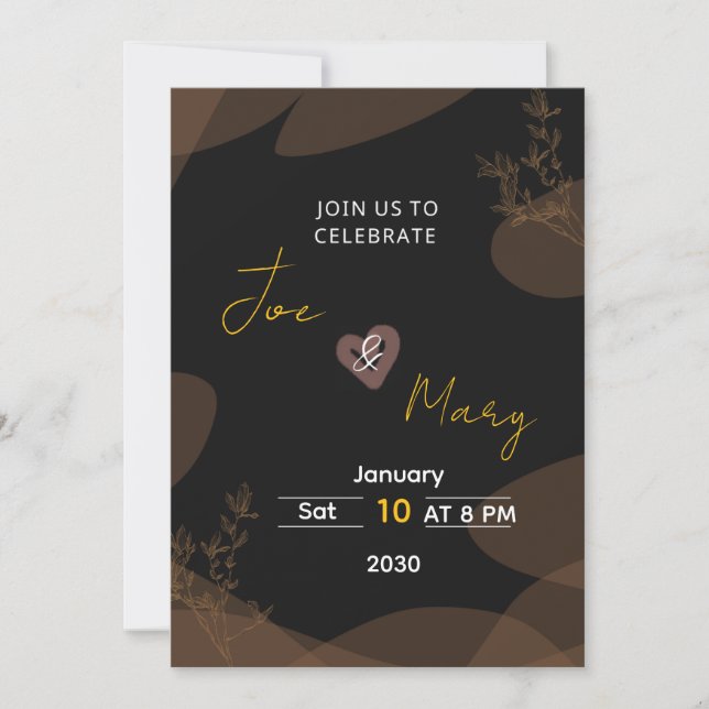 Cartão De Agradecimento Invitation to a wedding You Card (Frente)
