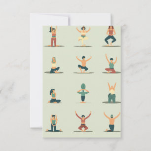Cartão De Agradecimento Ioga, pilates, temático