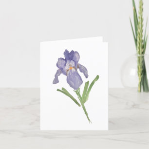 Cartão De Agradecimento Iris Flower Painting