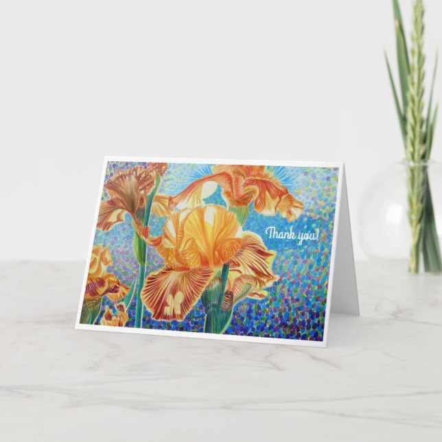 Cartão De Agradecimento Iris Obrigado Notecard (Frente)