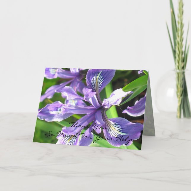 Cartão De Agradecimento Iris Obrigado Notecard (Frente)