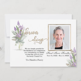 Cartão De Agradecimento Íris - Obrigado pela Simpatia Personalizado com Fo