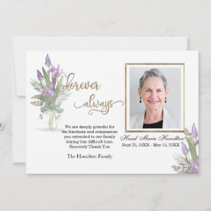 Cartão De Agradecimento Íris - Obrigado pela Simpatia Personalizado com Fo