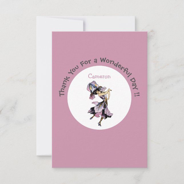 Cartão De Agradecimento Íris - Suprimentos para Festa Florais Caprichosos  (Frente)