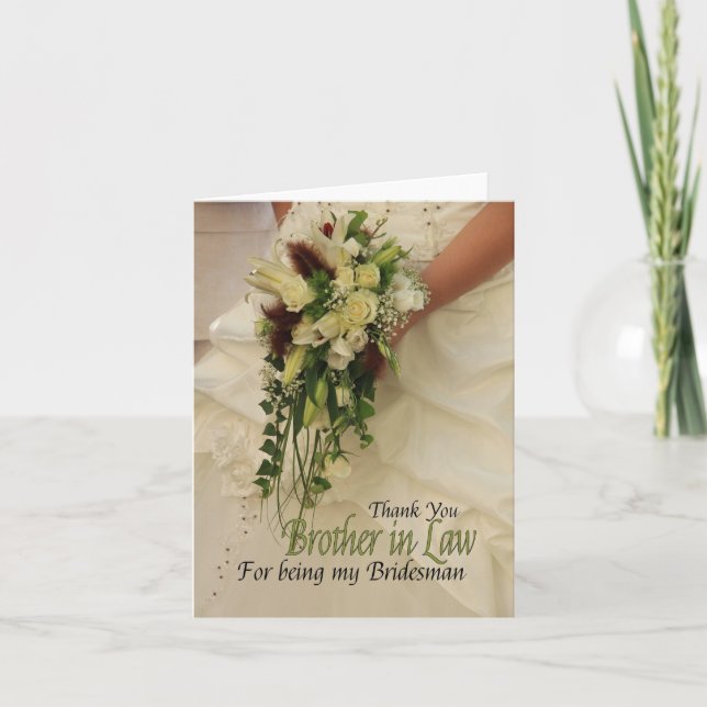 Cartão De Agradecimento Irmão em Direito obrigado você (Frente)