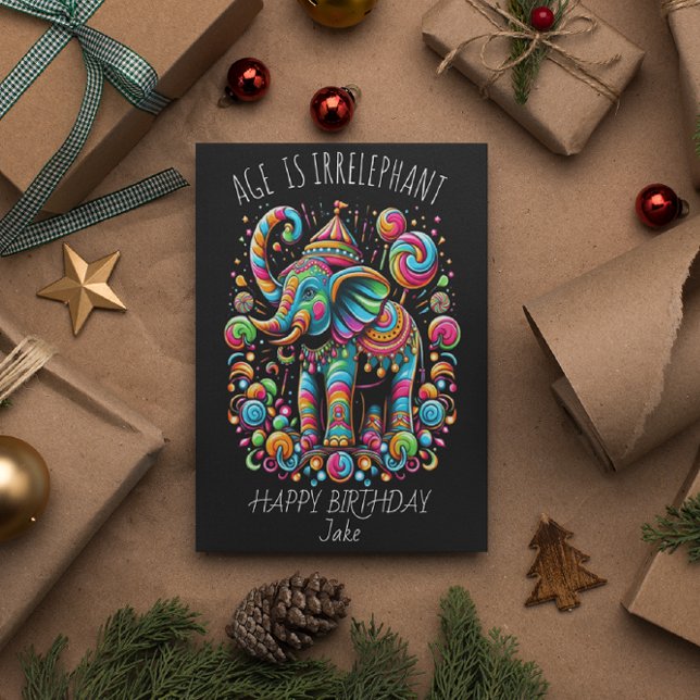 Cartão De Agradecimento Irrelephant Birthday deseja Jake (Criador carregado)