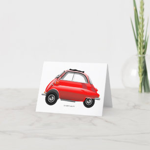 Cartão De Agradecimento Isetta Bubble car greeting card.
