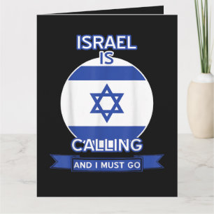 Cartão De Agradecimento Israel está a chamar e eu tenho de ir