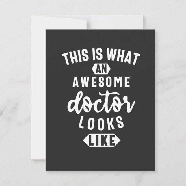 Cartão De Agradecimento Isto É O Que Um Médico Incrível Parece (Frente)