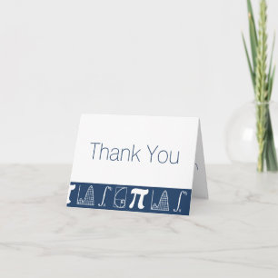 Cartão De Agradecimento It Adds Up in Navy Thank You Card