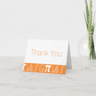 Cartão De Agradecimento It Adds Up in Orange Thank You Card