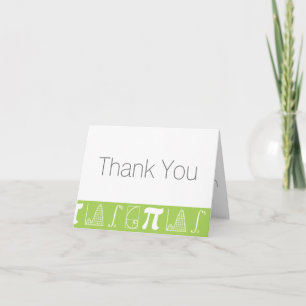 Cartão De Agradecimento It Adds Up in Peridot Thank You Card