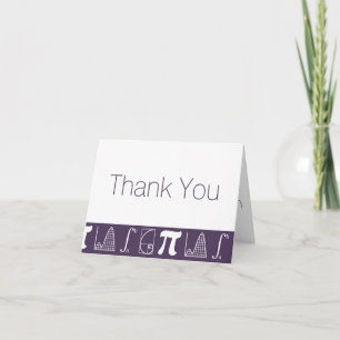Cartão De Agradecimento It Adds Up in Purple Thank You Card
