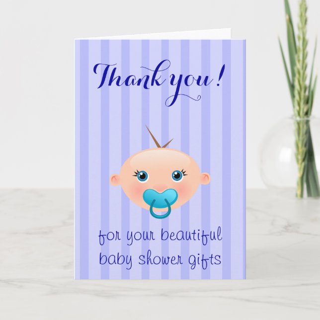 Cartão De Agradecimento It´s a Boy - Baby Shower Thank You Card (Frente)