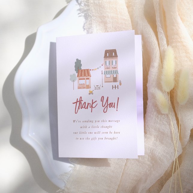 Cartão De Agradecimento It Takes A Village Baby Shower Thank You (Criador carregado)