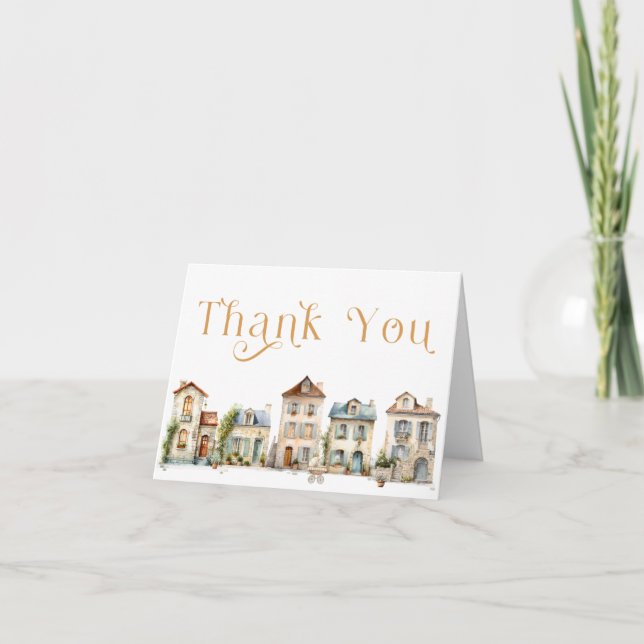 Cartão De Agradecimento It Takes a Village Baby Shower Thank You Card (Frente)