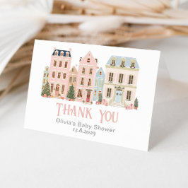 Cartão De Agradecimento It Takes a Village Winter Snow Baby Shower