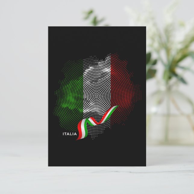 Cartão De Agradecimento Italian flag (Em pé/Frente)