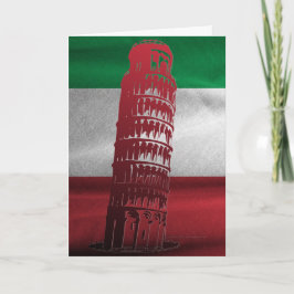 Cartão De Agradecimento Italian Flag with a hint of Pisa