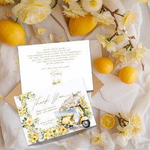 Cartão De Agradecimento Italiano Itália Positano Amalfi Vespa Chá de Panel