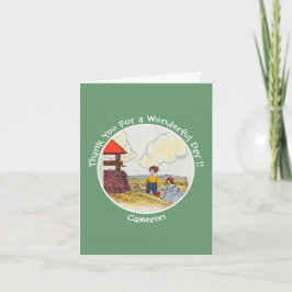 Cartão De Agradecimento Itens para Festa de Aniversário da Mãe Gansa Jack 