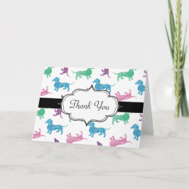 Cartão De Agradecimento It's Raining Dachshunds