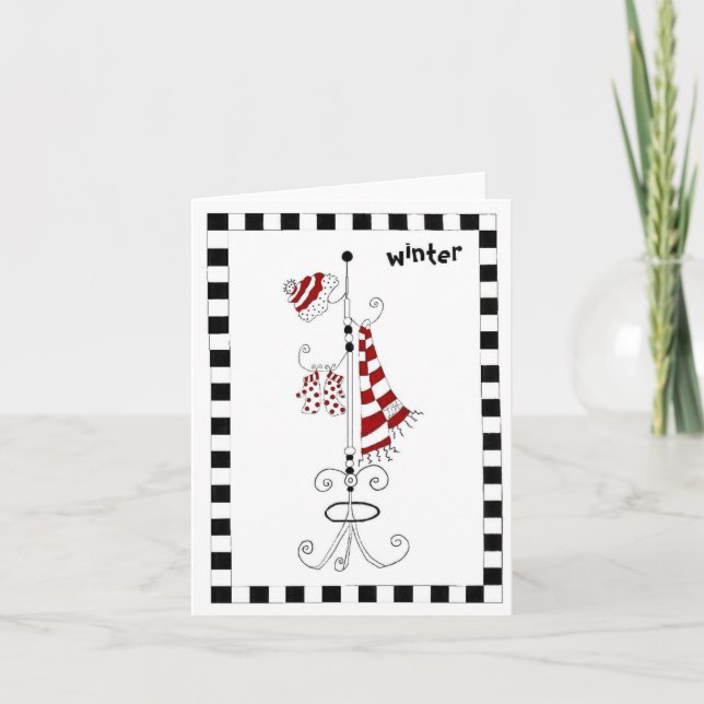 Cartão De Agradecimento It's Winter (Frente)