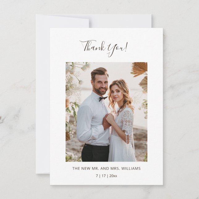 Cartão De Agradecimento Ivory 3D Magnolia Flower (Frente)