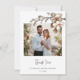 Cartão De Agradecimento Ivory 3D Magnolia Flower