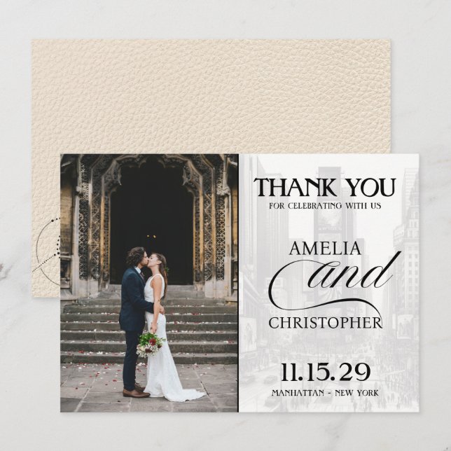 Cartão De Agradecimento Ivory Nova Iorque Passport (Frente/Verso)