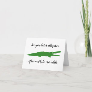 Cartão De Agradecimento Jacaré