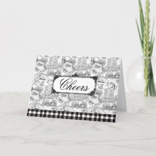 Cartão De Agradecimento JACK RUSSELL Terrier Black Toile com personalizaçã