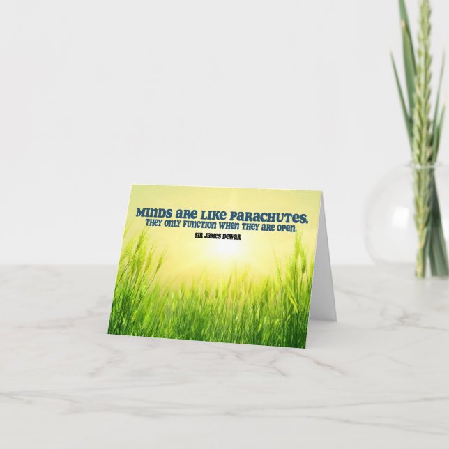 Cartão De Agradecimento James Dewar Inspirational Cote "Mentes" (Frente)