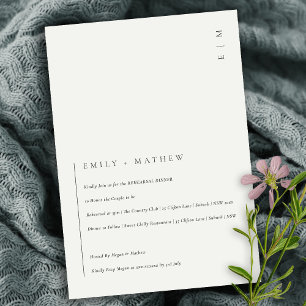 Cartão De Agradecimento Janto mínimo moderno de ensaio branco preto Convi