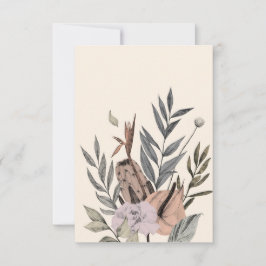 Cartão De Agradecimento Jardim Botânico Boho - Ilustração Floral