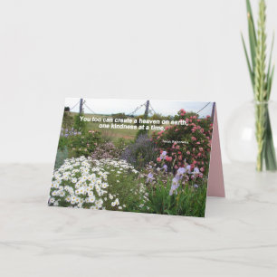 Cartão de Agradecimento Jardim de Bondade no Céu n