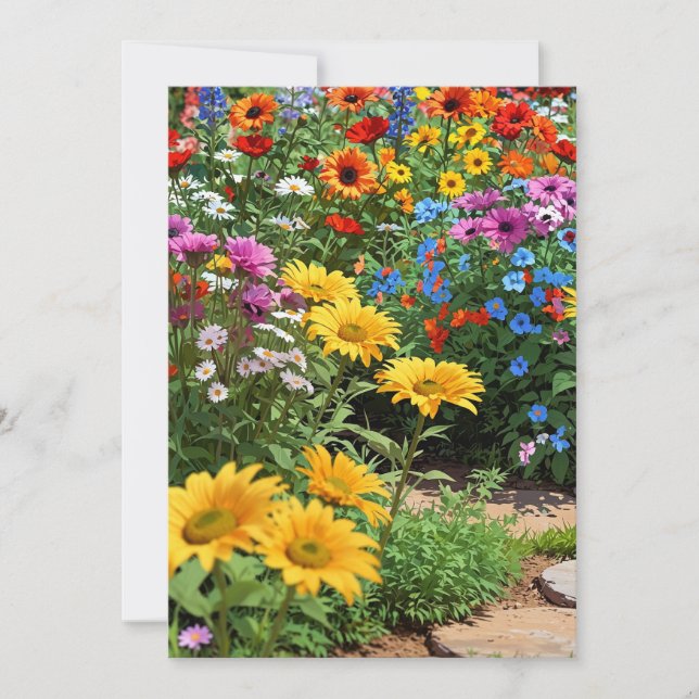 Cartão De Agradecimento Jardim de Gratidão (Frente)