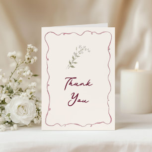 Cartão De Agradecimento Jardim Floral de Casamento Rústico Tuscano