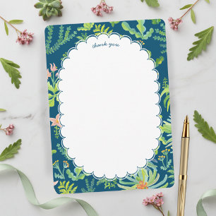 Cartão De Agradecimento Jardim na Selva Aquarela PERSONALIZADA CHUVA DE PR
